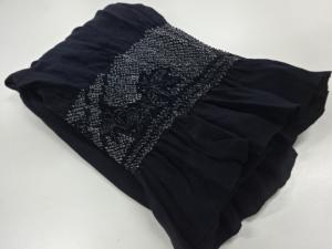 正絹　絞り笹模様男物兵児帯